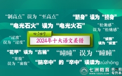2024年十大语文差错公布：制高点、电光石火、松弛感等十大词汇位列其中
